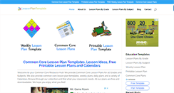 Desktop Screenshot of commoncorelessonplantemplate.net